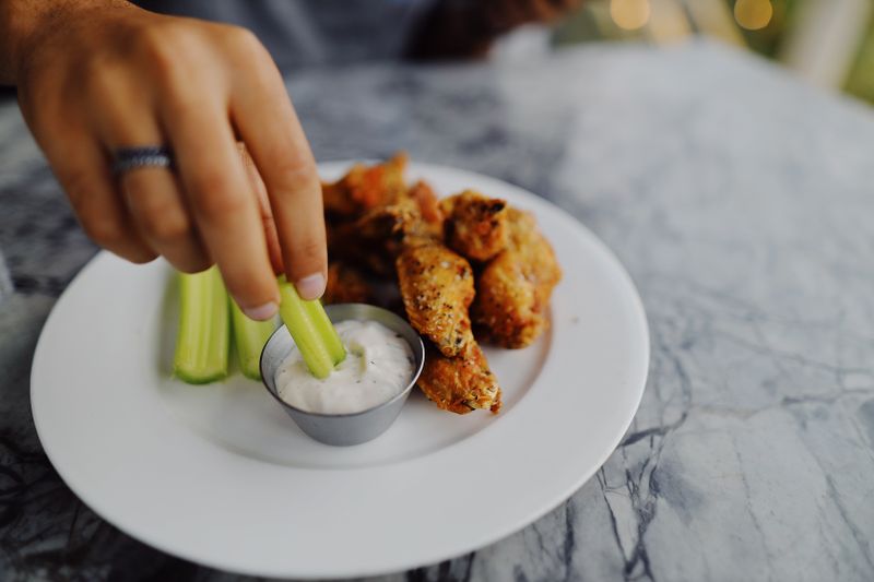 Buffalo Wings — spicy Dewey's pizza appetizer